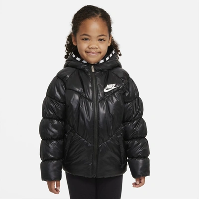Shop Nike Little Kids' Puffer Jacket In Black