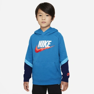 Shop Nike Little Kids' Pullover Hoodie In Imperial Blue
