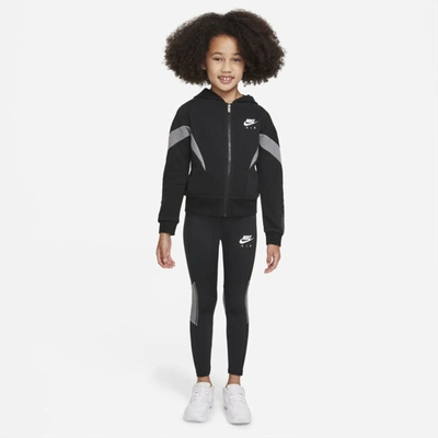 Shop Nike Air Little Kids' Hoodie And Leggings Set In Black