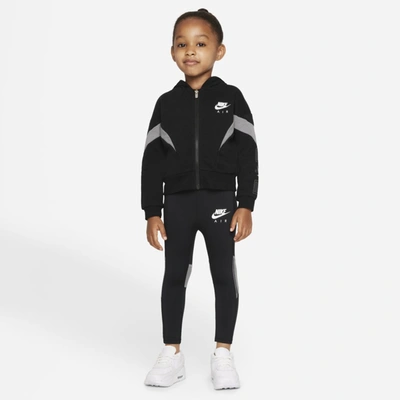 Shop Nike Air Toddler Hoodie And Leggings Set In Black