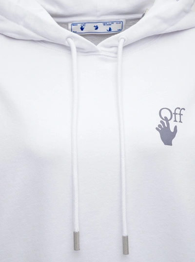 Shop Off-white White Cotton Hoodie With Logo Print