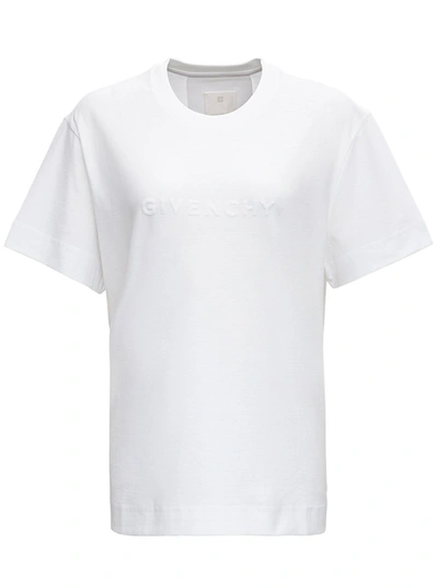 Shop Givenchy White Cotton T-shirt With Logo