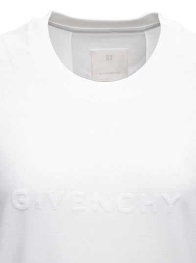 Shop Givenchy White Cotton T-shirt With Logo