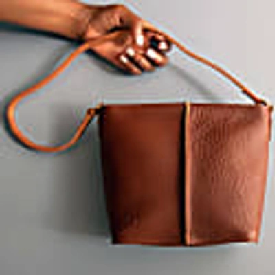N'damus London Pimlico Chestnut Full Grain Leather Bucket Bag In Bucket
