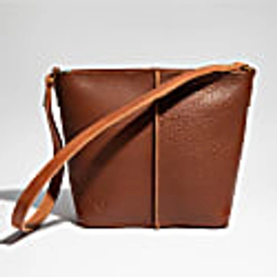 N'damus London Pimlico Chestnut Full Grain Leather Bucket Bag In Bucket