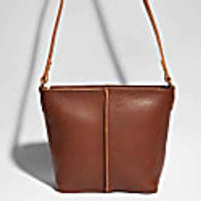 N'damus London Pimlico Chestnut Full Grain Leather Bucket Bag In Bucket