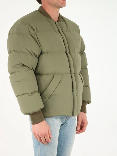 Shop Off-white Puffer Arrow Green Jacket