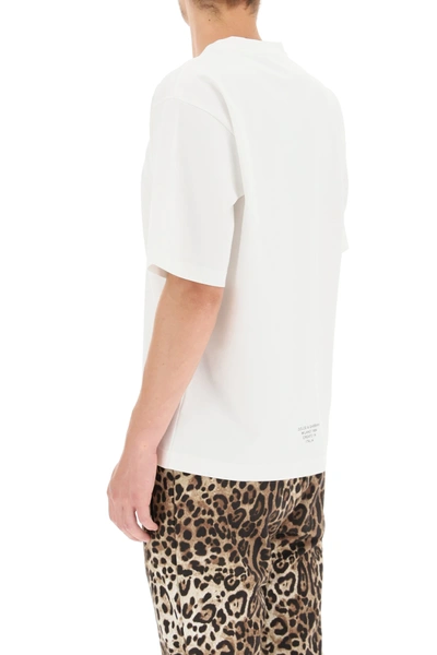 Shop Dolce & Gabbana T-shirt With Monogram And Logo Print In White