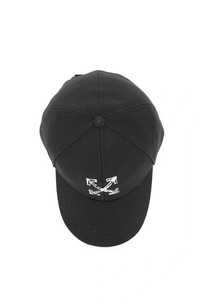 Shop Off-white Arrows Print Baseball Cap In Black,white