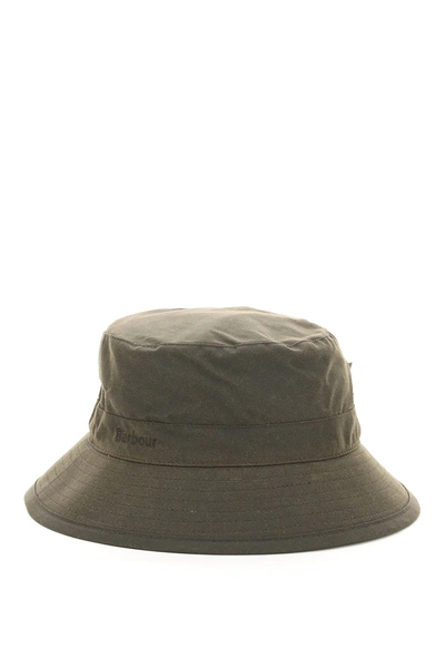 Barbour Hutton Tartan Reversible Bucket Hat In Green