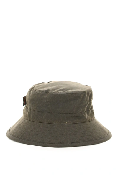 Shop Barbour Wax Sports Bucket Hat In Green