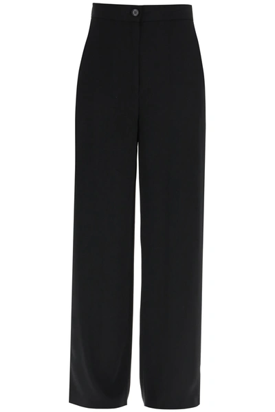 Shop Mm6 Maison Margiela Loose Trousers In Cady In Black