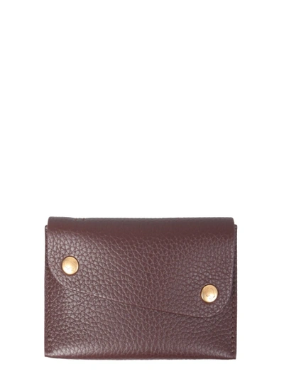 Shop Il Bisonte European Leather Card Holder Unisex In Brown
