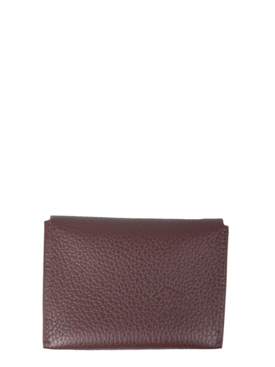 Shop Il Bisonte European Leather Card Holder Unisex In Brown