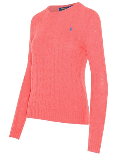 Shop Polo Ralph Lauren Red Cashmere/wool Blend Crew-neck Juliana Sweater