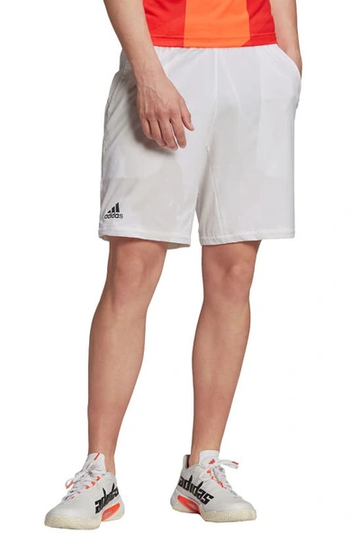 Shop Adidas Originals Ergo Performance Tennis Shorts In White/ Black