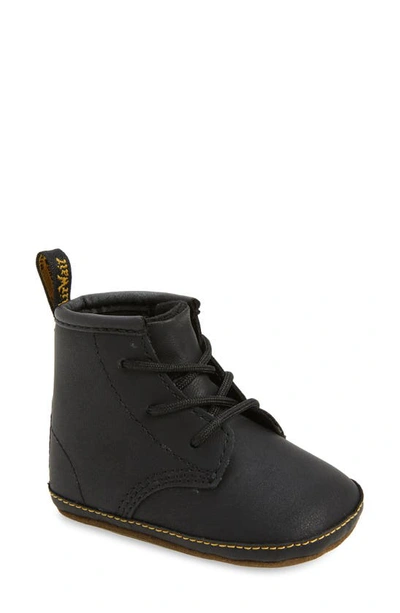 Dr. Martens' Dr. Martens Infant 1460 Auburn Leather Stretch Lace Booties In Black