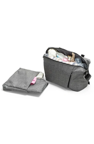 Shop Stokke Changing Diaper Bag In Black Melange