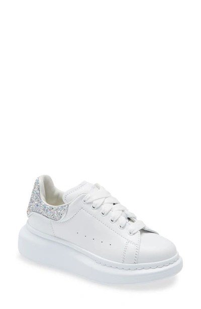 Shop Alexander Mcqueen Kids' Oversize Sneaker In White