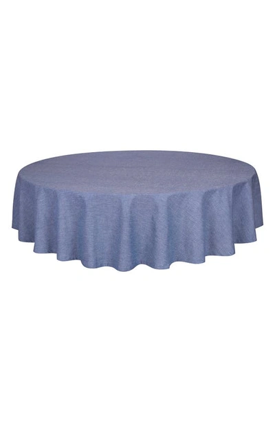 Shop Kaf Home Cotton Chambray Tablecloth In Navy