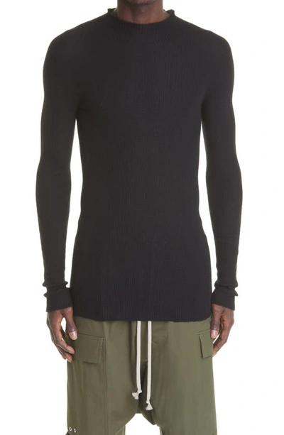 Shop Rick Owens Rib Cashmere Sweater In Black