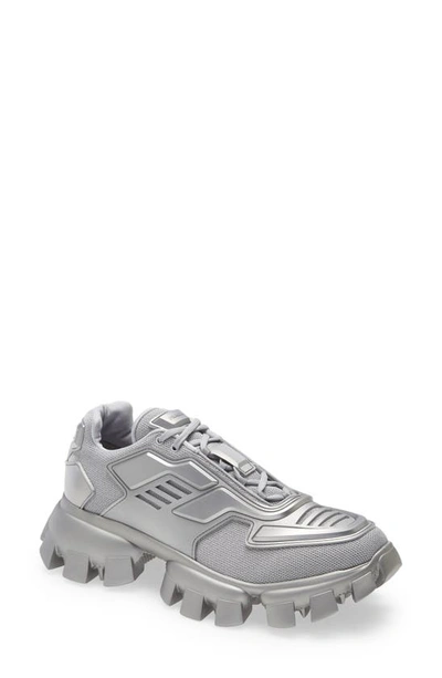 Shop Prada Cloudbust Thunder Lug Sole Sneaker In Grey