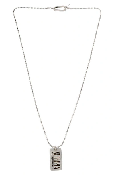 Shop Allsaints Nutopia Sterling Silver Pendant Necklace In Warm Silver