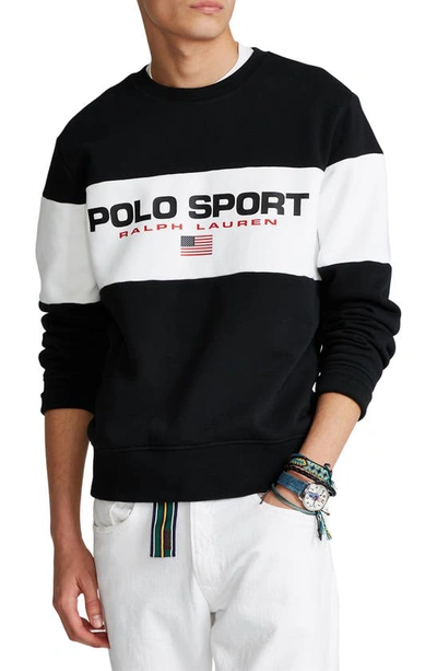 Polo Ralph Lauren Polo Sport Fleece Sweatshirt In Polo Black | ModeSens