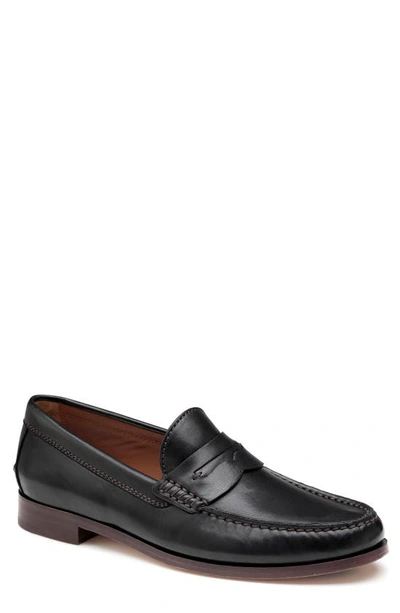 Shop Johnston & Murphy Baldwin Penny Loafer In Black