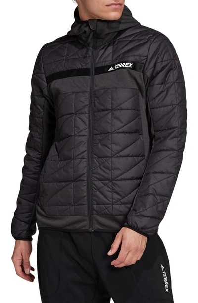Shop Adidas Originals Terrex Multi Rain.rdy Primegreen Hybrid Insulated Jacket In Black