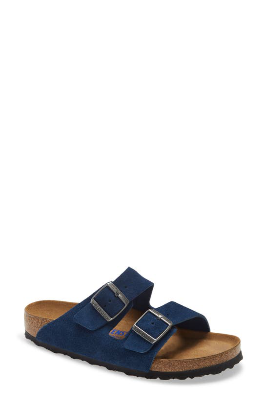 Birkenstock Arizona Soft Slide Sandal In Moroccan Blue | ModeSens