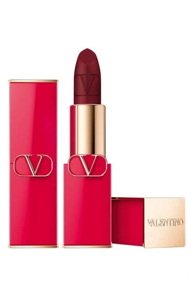 Shop Valentino Rosso  Refillable Lipstick In 502r / Matte