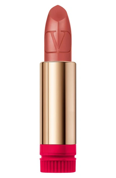 Shop Valentino Rosso  Refillable Lipstick Refill In 100r / Satin