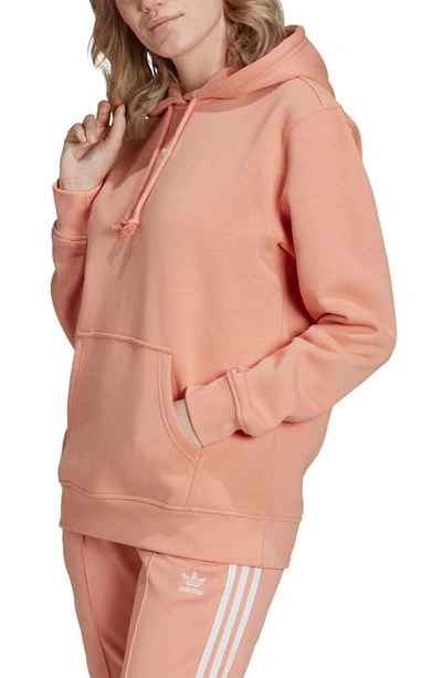 Shop Adidas Originals Adidias Essentials Fleece Hoodie In Ambient Blush