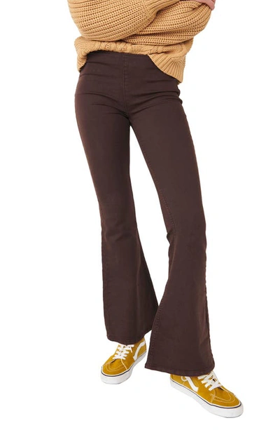 Shop Free People We The Free By  Penny Pull-on Flare Pants In Umber