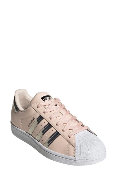 Shop Adidas Originals Superstar Sneaker In Pink Tint/ Silver Met/ White