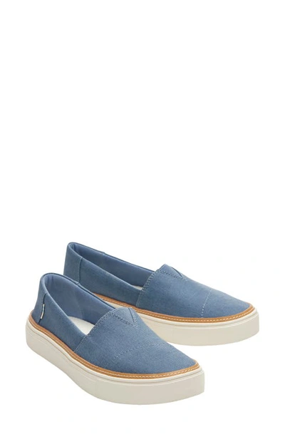 Shop Toms Parker Platform Slip-on Sneaker In Blue