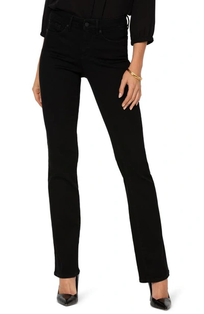 Nydj Marilyn High Rise Straight Leg Jeans In Black | ModeSens
