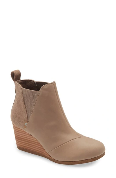 Shop Toms Kelsey Wedge Bootie In Taupe