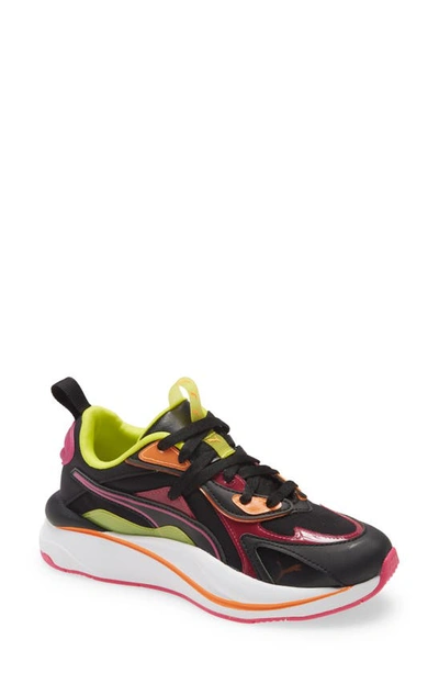 Puma Rs-curve City Lights Sneaker In Black/beetroot | ModeSens