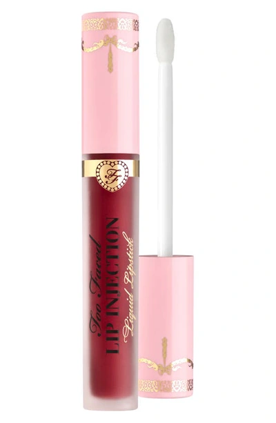 Shop Too Faced Lip Injection Plumping Liquid Lipstick In Boom Boom Pow