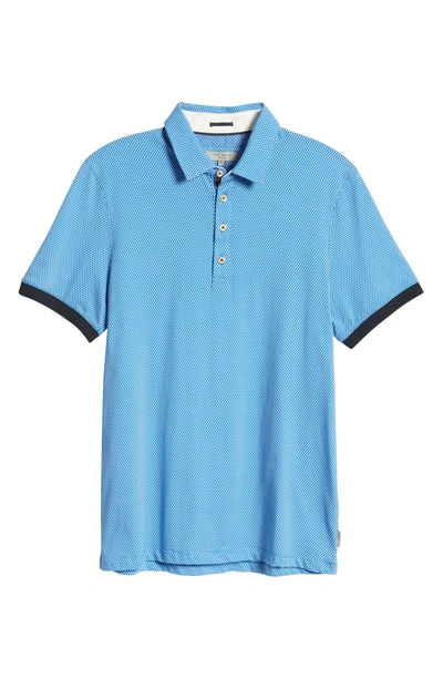 Shop Ted Baker Locka Short Sleeve Polo In Bright Blue