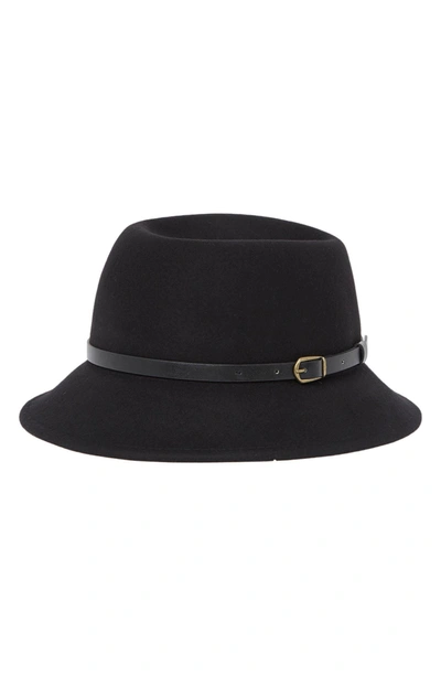 Shop Phenix Wool Felt Belted Bucket Hat In 001blk