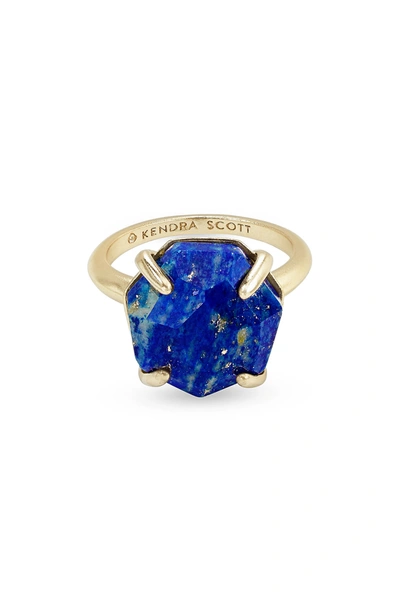 Shop Kendra Scott Ryan Cocktail Ring In Gold Blue Lapis