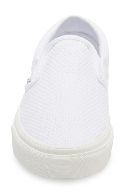 Shop Vans Classic Slip-on Sneaker In Check True White/ Snow White