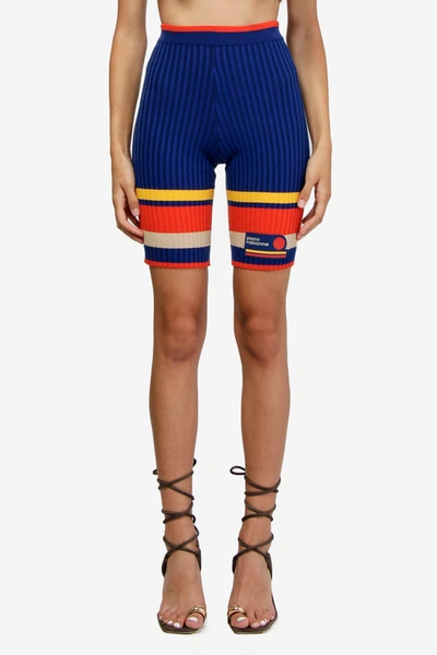 Shop Paco Rabanne Shorts In Blue