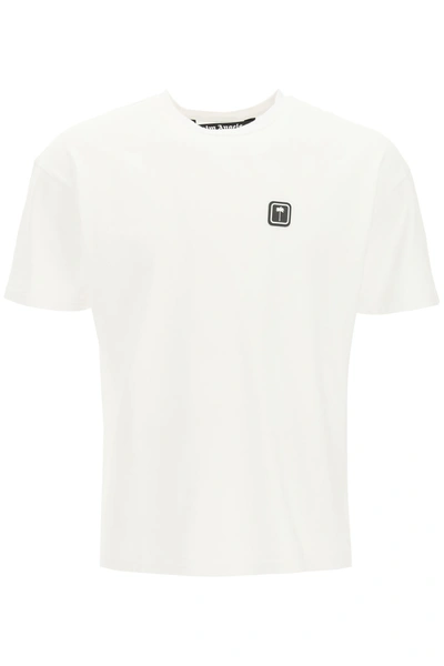 Shop Palm Angels Logo T-shirt In White White (white)