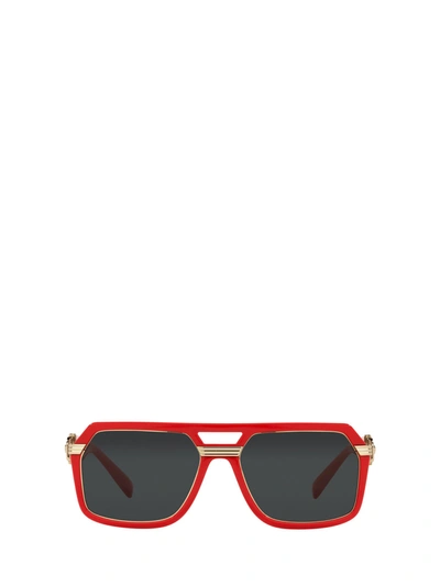 Shop Versace Ve4399 Red Sunglasses