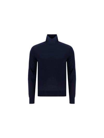Shop Dolce & Gabbana Turtleneck Sweater In Blu