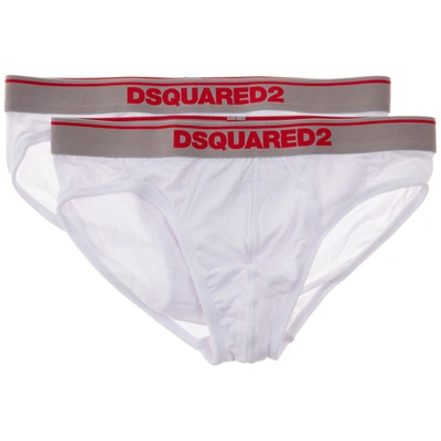 Shop Dsquared2 Loop Brief In Bianco
